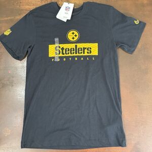 Pittsburg Steelers T-shirt  Football Sportswear Black and Yellow Nike Dri-fit S